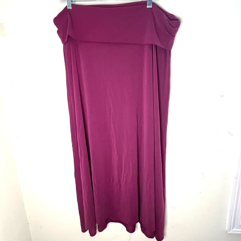 Lularoe Maxi Skirt Size 3XL Mauve Fold Over Waist